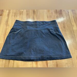 Athleta Gray Pull On Reflective Athletic Performance Tennis Skirt Size XL